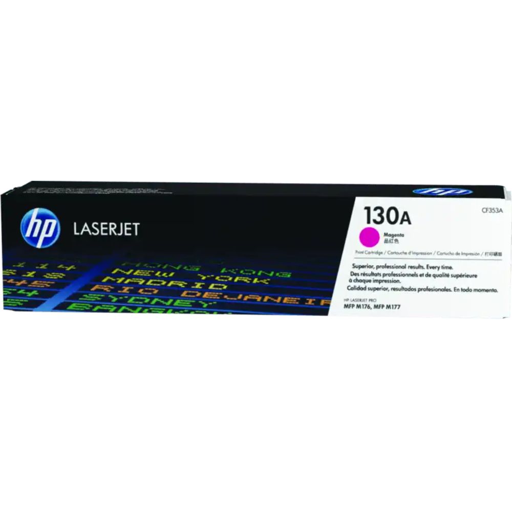 HP 130A CF350A Black Toner / CF351A Cyan / CF352A Yellow / CF353A Magenta Toner Cartridge | 1,000-1,300 pages