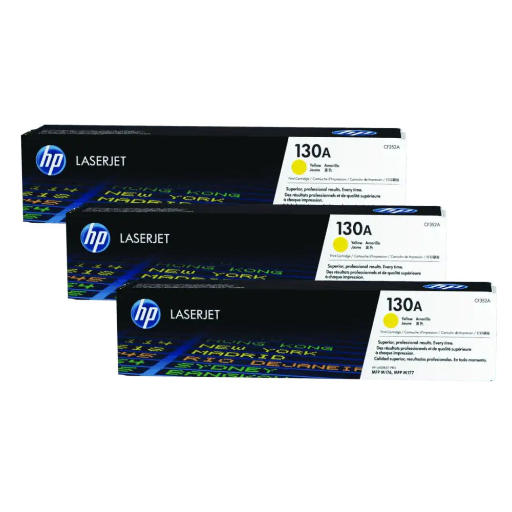 HP 130A CF350A Black Toner / CF351A Cyan / CF352A Yellow / CF353A Magenta Toner Cartridge | 1,000-1,300 pages