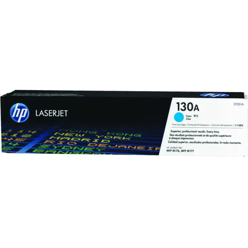 HP 130A CF350A Black Toner / CF351A Cyan / CF352A Yellow / CF353A Magenta Toner Cartridge | 1,000-1,300 pages