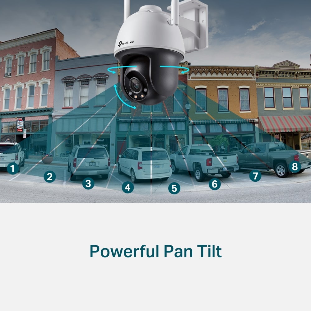 TP Link VIGI C540-W (4mm) NEW 4M Full-Color Wi-Fi PT(Pan & Tilt) Network Camera