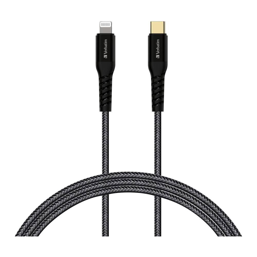 Verbatim Type-C to Lightning Tough Max Kevlar Cable 1.2m | MFi Certificated