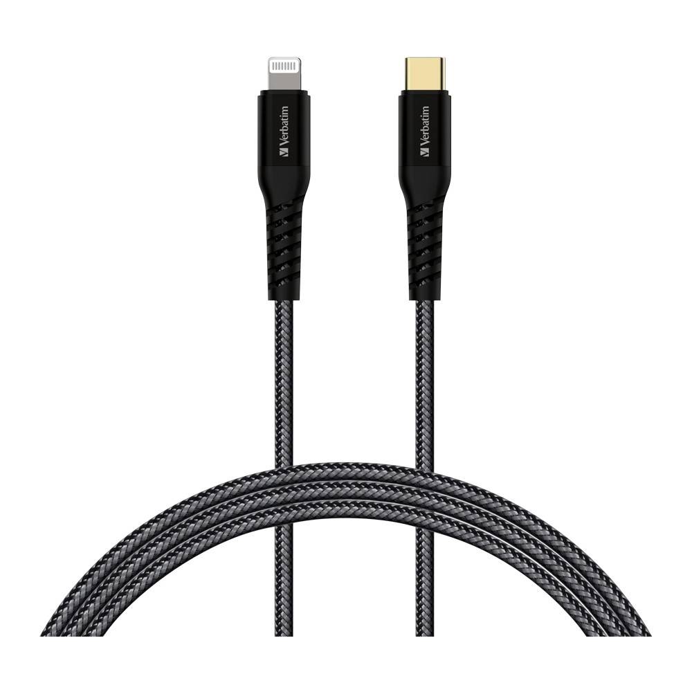 Verbatim Type-C to Lightning Tough Max Kevlar Cable 1.2m | MFi Certificated | PD 60W