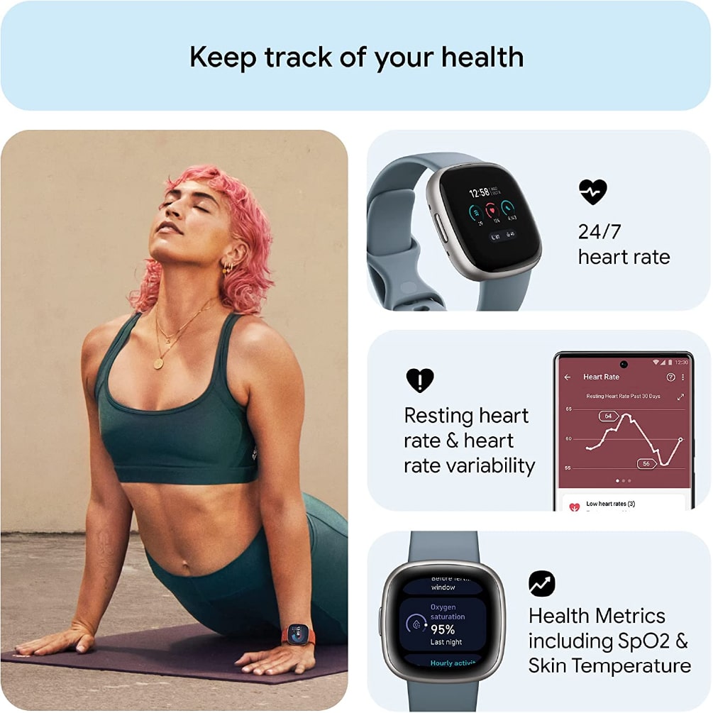Fitbit Versa 4 Health & Fitness Smartwatch + GPS