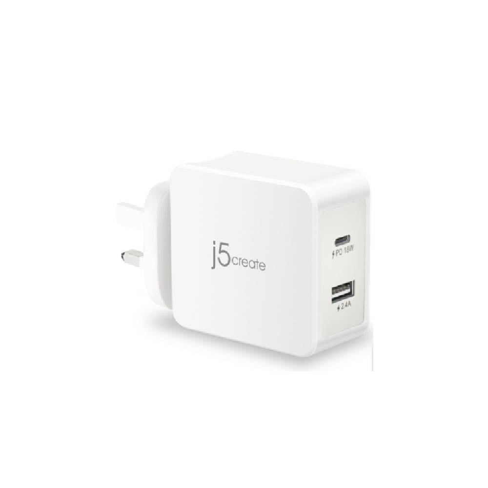 J5create JUP2230F 30W 2-Port PD USB-C Mobile Charger Power