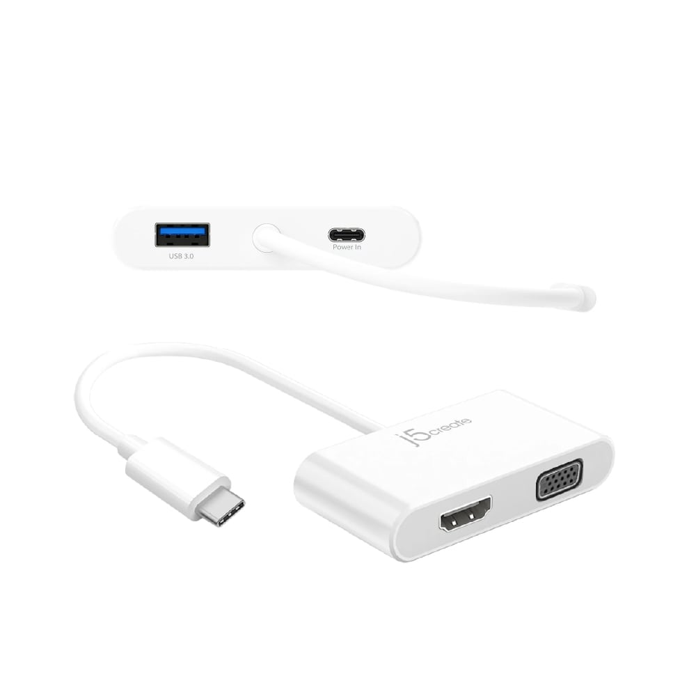 J5create USB-C to 4K HDMI/VGA Adapter with USB 3.0 & 100W PD (JCA175)