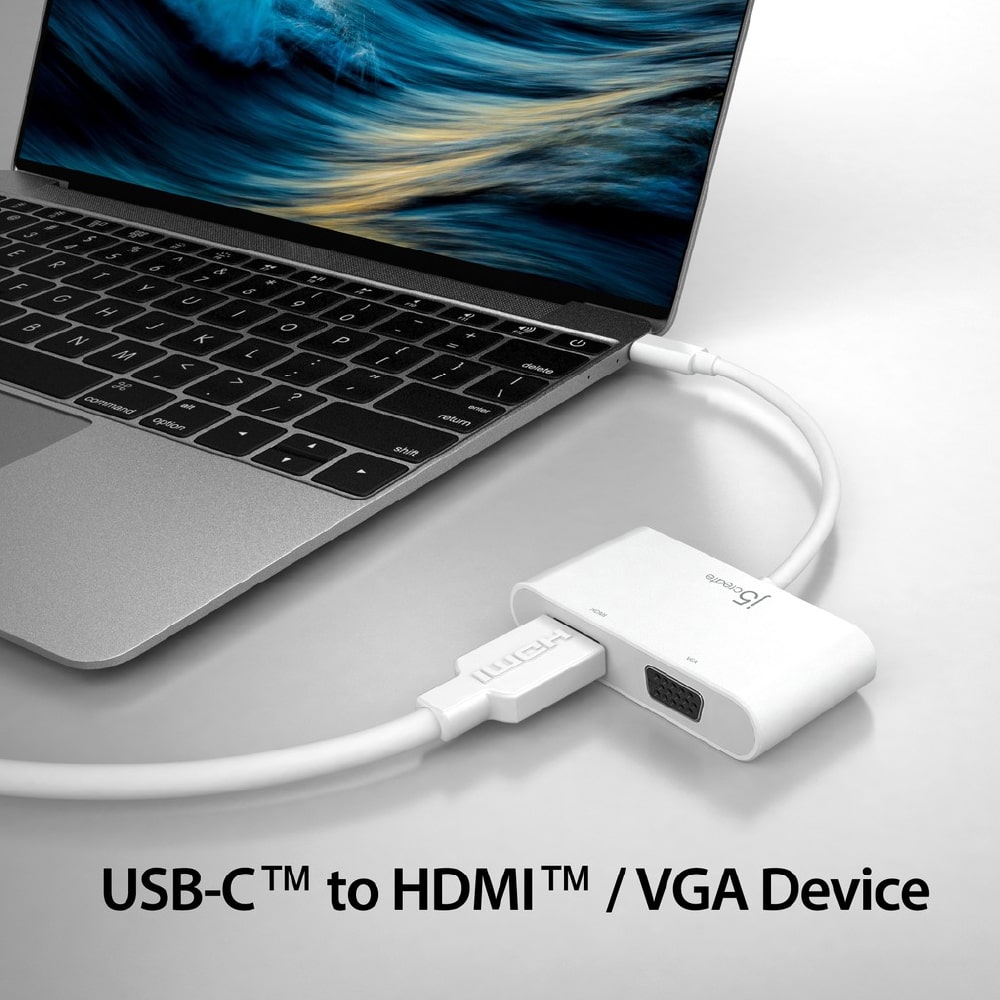 J5create USB-C to 4K HDMI/VGA Adapter with USB 3.0 & 100W PD (JCA175)