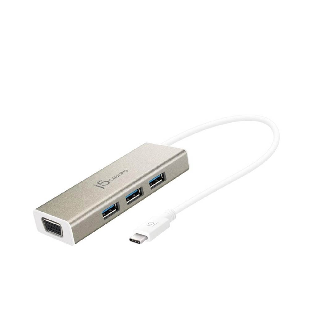 J5create JCH411 USB3.1 Type-C 3 Port Hub With VGA/1 Year Warranty