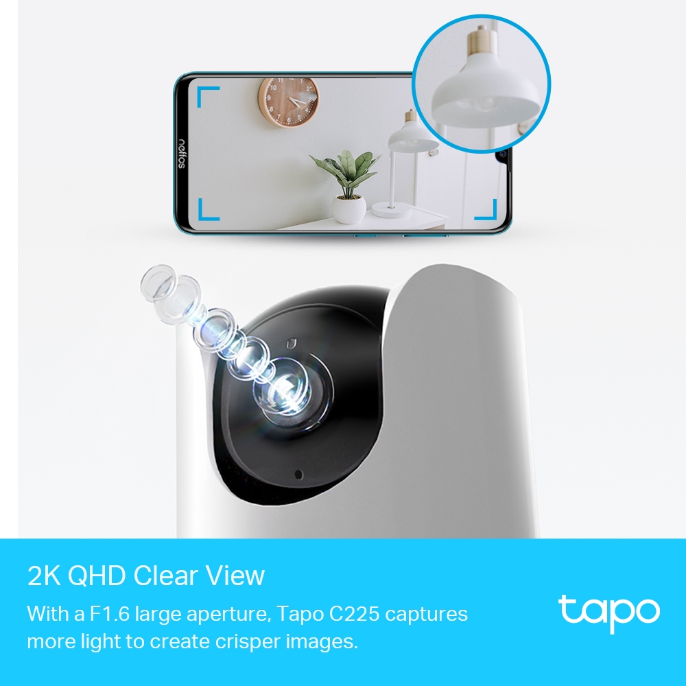 TP Link Tapo C225 Pan Tilt AI Home Security Wifi Camera