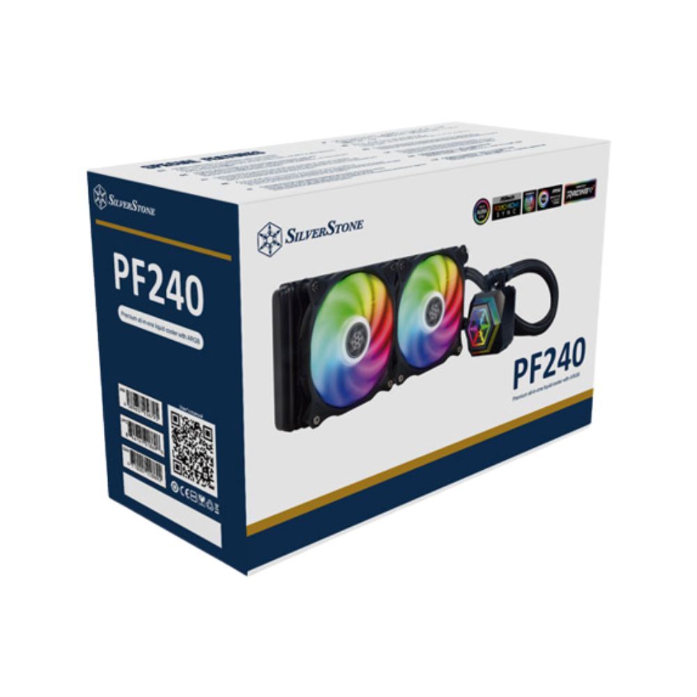 Silverstone PF240W-ARGB White Series AIO Liquid Cooling CPU Cooler | WHITE