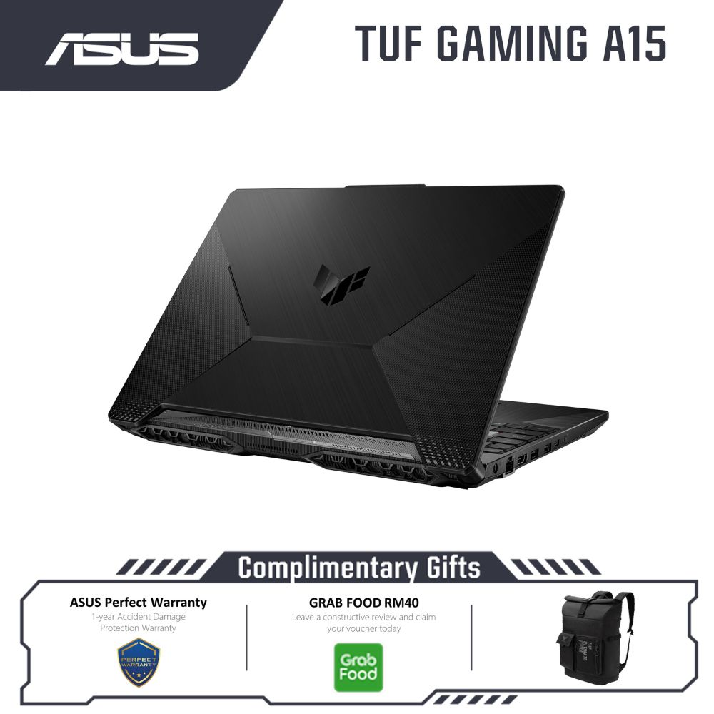Asus TUF Gaming A15 FA506I-CBHN176W Laptop | AMD Ryzen 7 4800H | 8GB RAM 512GB SSD | 15.6" FHD 144Hz | NVIDIA® GeForce RTX™ 3050 | W11 | TUF BAG