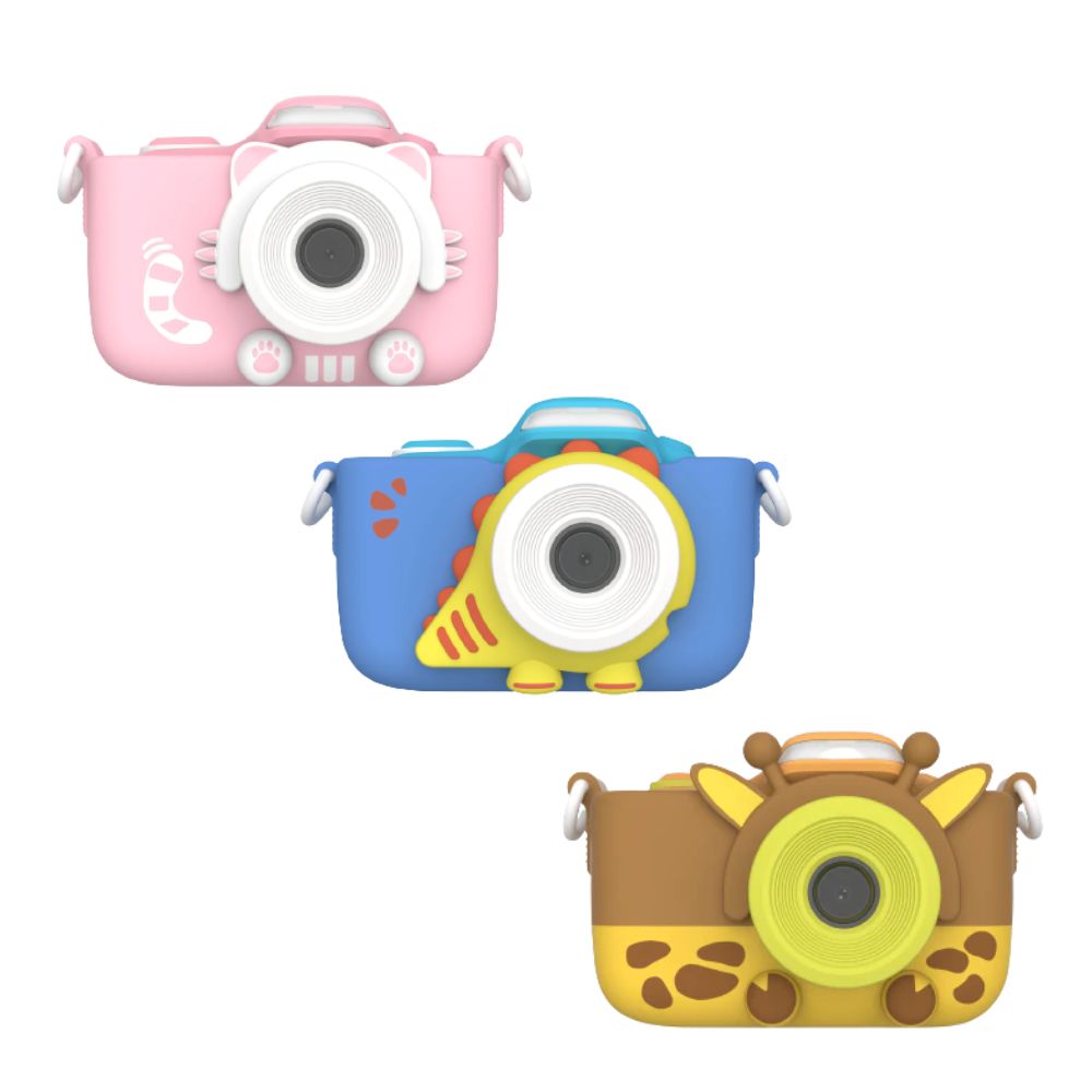 myFirst Camera 3 Mini Digital Camera For Kids | Extra Selfie Lens | With Designated Cartoon Pouch