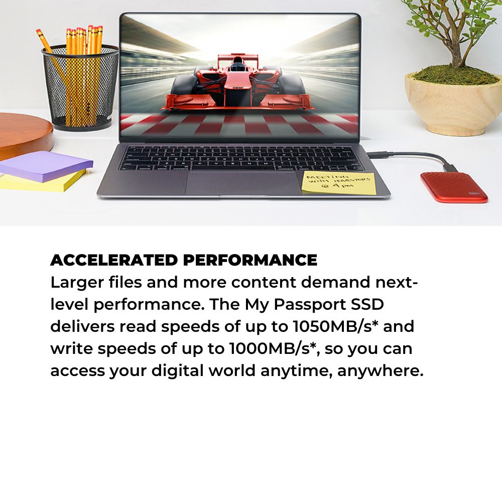 [Open Box] WD My Passport SSD External SSD Type-C with USB 3.0 Adapter