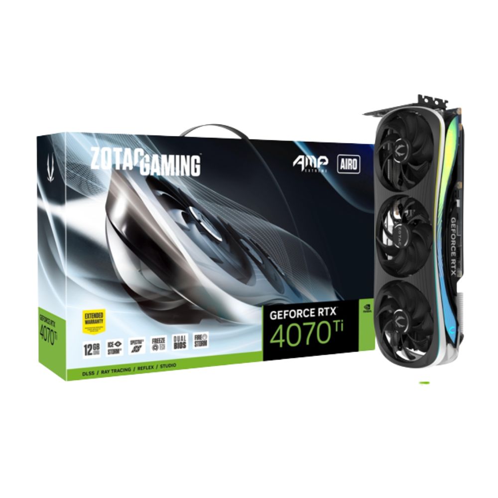 Zotac RTX 4070 Ti AMP EXTREME AIRO 12GB GDDR6X 192Bit VGA Graphics Card