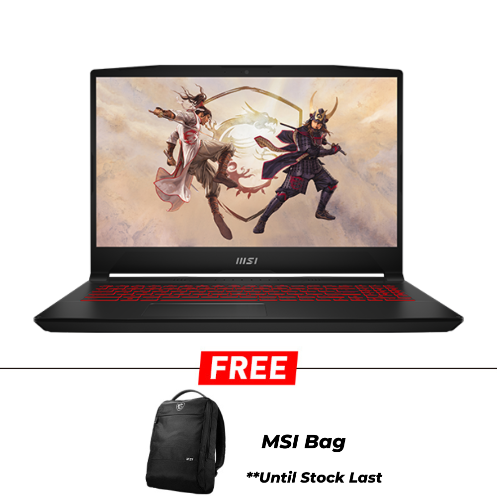 MSI Gaming Katana GF66 12UCOK-826MY/ 827MY Laptop | i7-12650H & i5-12500H | 8GB Ram/512GB SSD | 15.6