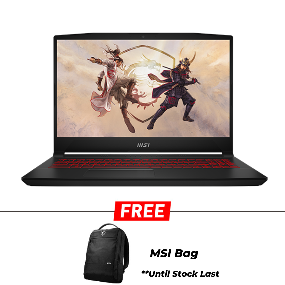 MSI Gaming Katana GF66 12UEOK-1208MY Laptop | i7-12650H | 16GB Ram/512GB SSD | 15.6"FHD 144Hz/RTX3060 | W11 | 2-Y Warranty