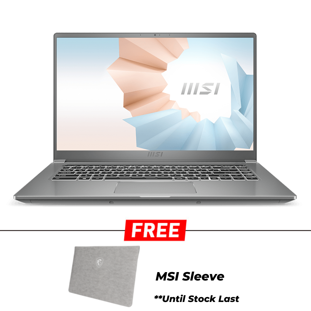 MSI Modern 15 A5M-233MY Laptop | AMD Ryzen 7 5700U | 8GB Ram/512GB SSD | 15.6' 'FHD/AMD Radeon Graphics | W11 | 1-Y Warranty