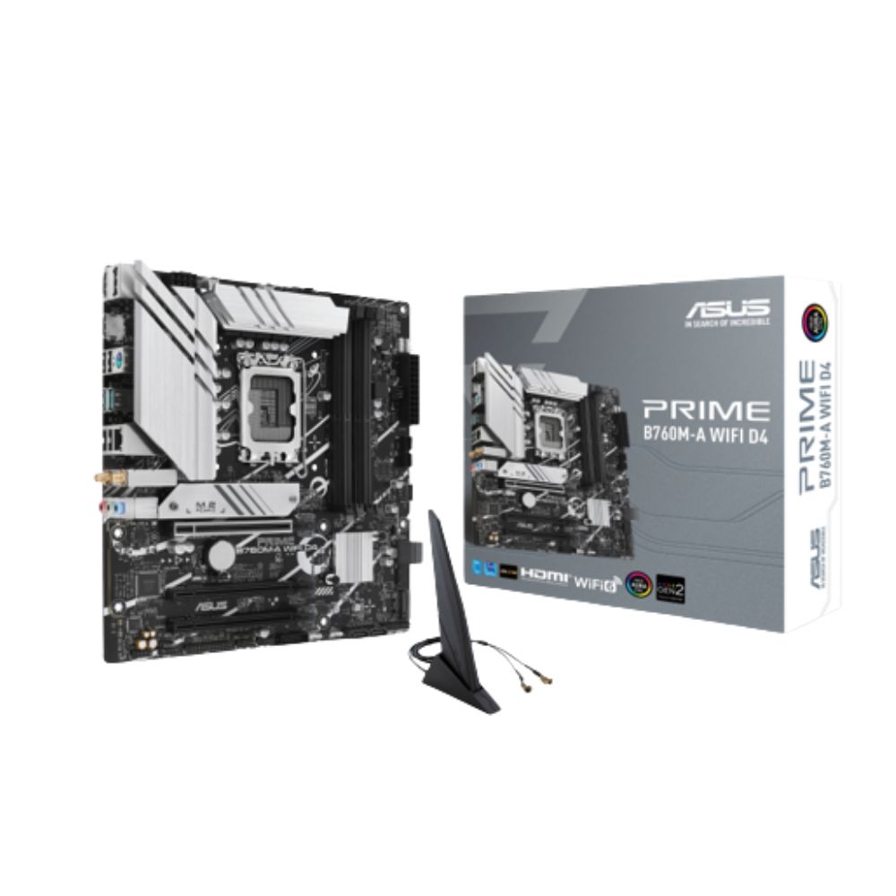 Asus LGA1700 Intel B760 PRIME B760M-A WIFI D4 mATX Motherboard