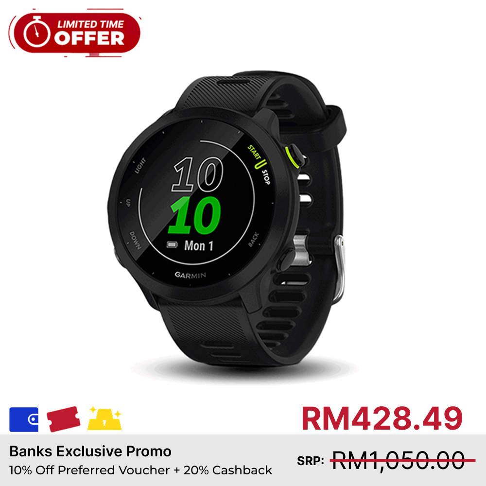 Garmin Forerunner 55 GPS Running Smartwatch