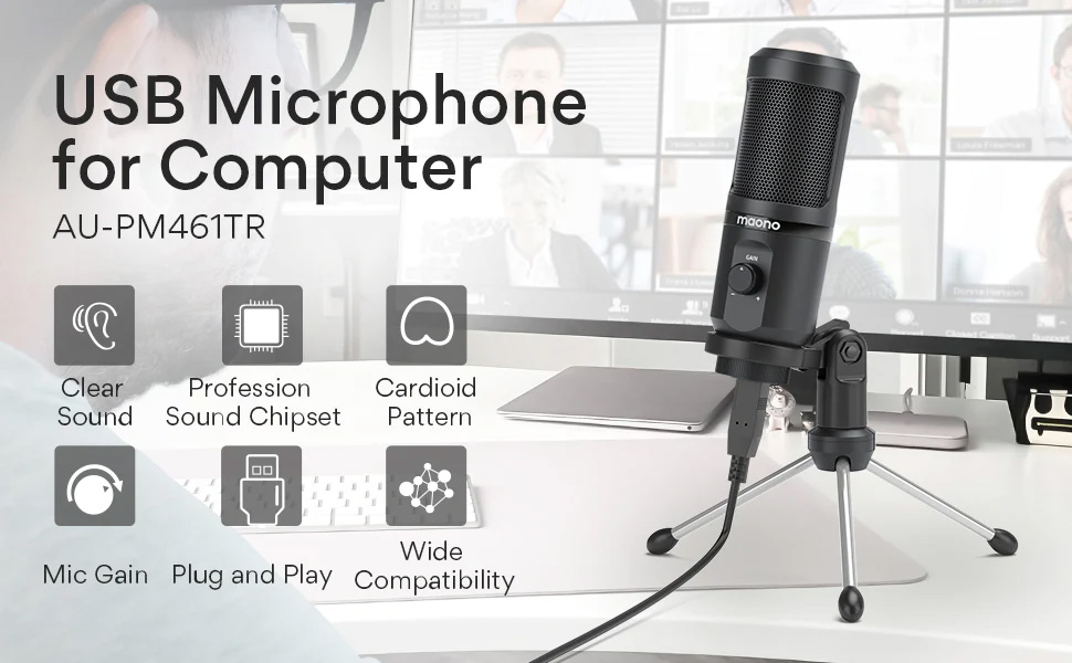 Maono AU-PM361TR RGB USB Condenser Microphone