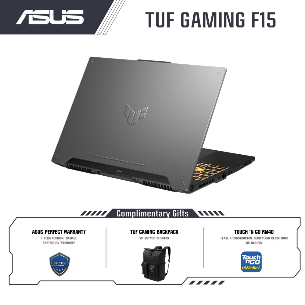 ASUS TUF Gaming F15 FX507V-U4LP030W Gaming Laptop | i7-13700H | 16GB Ram 512GB SSD | 15.6"FHD 144Hz | RTX4050 | Windows 11 | 2Y Warranty