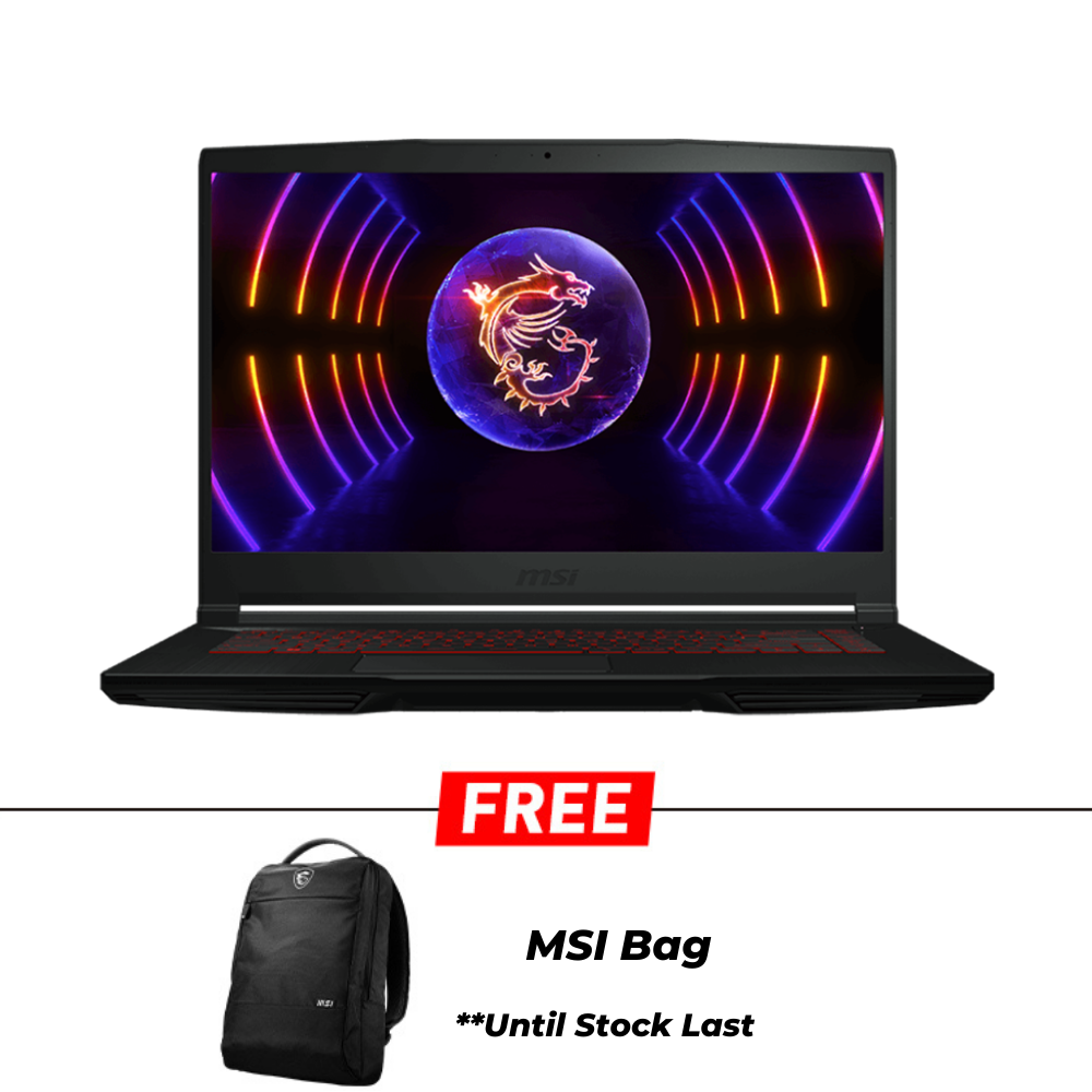 MSI Thin GF63 12VE-031MY Gaming Laptop(Black) | i7-12650H | 16GB RAM 512GB SSD | 15.6"FHD 144Hz | RTX4050 6GB | W11 | 2Y Warranty