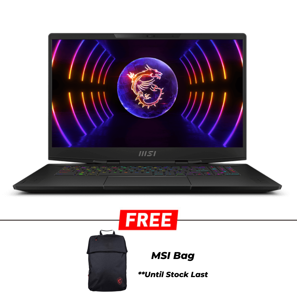 MSI Stealth 17Studio A13VI-027MY Gaming Laptop (Core Black) | i9-13900H | 64GB RAM 4TB SSD | 17.3"UHD (3840x2160) 144Hz | RTX4090 | W11 | 2Y Warranty
