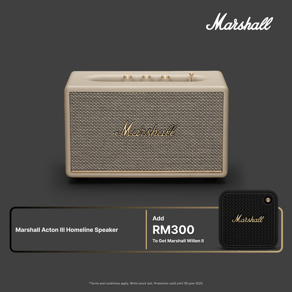 (Marshall Bundle Promo) Marshall Acton III Bluetooth Speaker Audio Amplifier & Home Audio Speaker