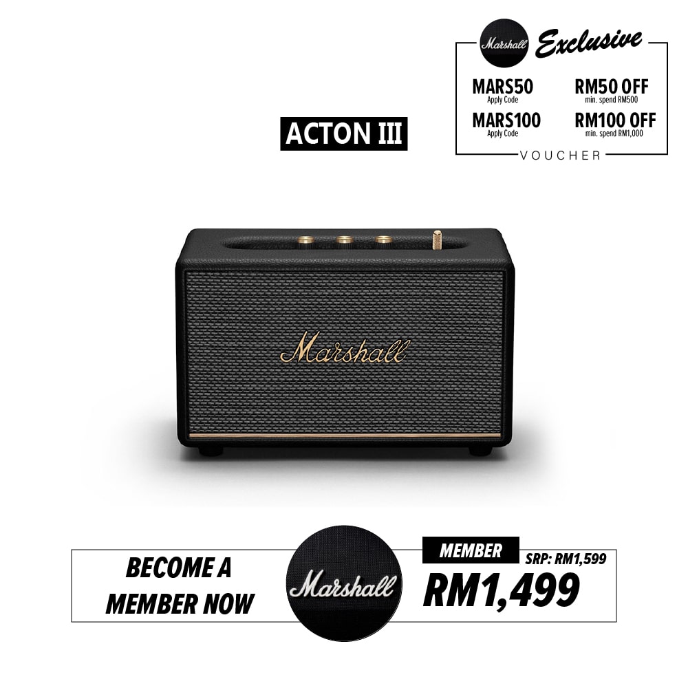 Marshall Acton III Bluetooth Speaker Audio Amplifier & Home Audio Speaker