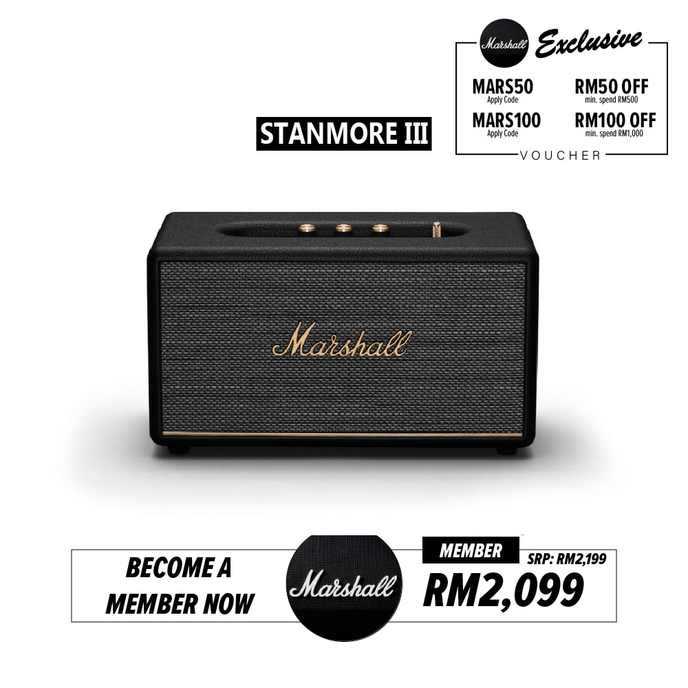 Marshall Stanmore III Bluetooth Speaker - Black / Cream