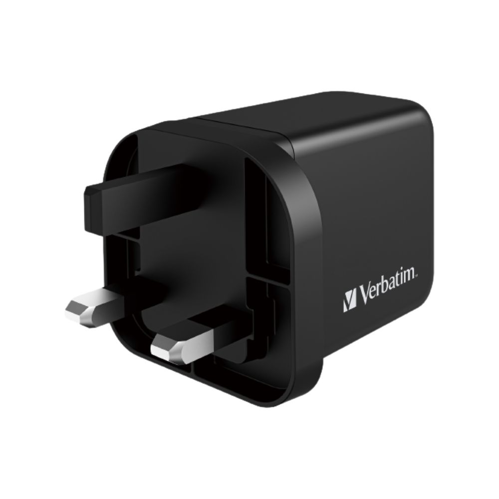 Verbatim 3 Ports 65W GaN Charger with PD & QC3.0