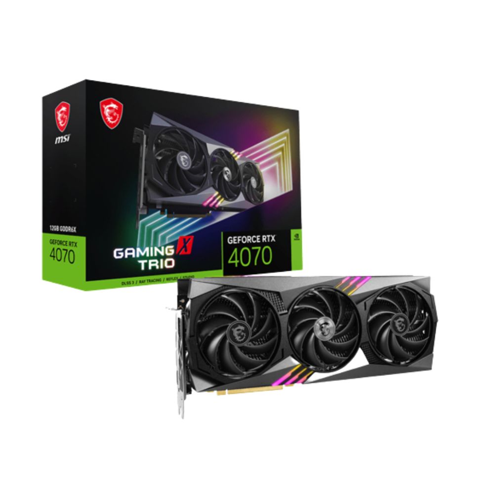 MSI RTX 4070 GAMING X TRIO - 12GB GDDR6X 192Bit | VGA Graphics Card