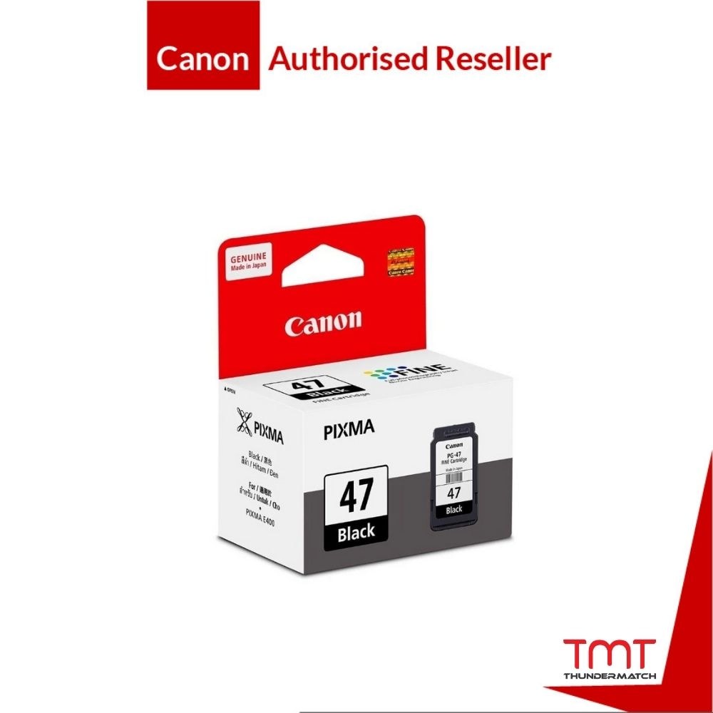 Canon PG-47 Black Ink Cartridge - E400/E410/E460/E470/E480/E3170 (400 Pages)