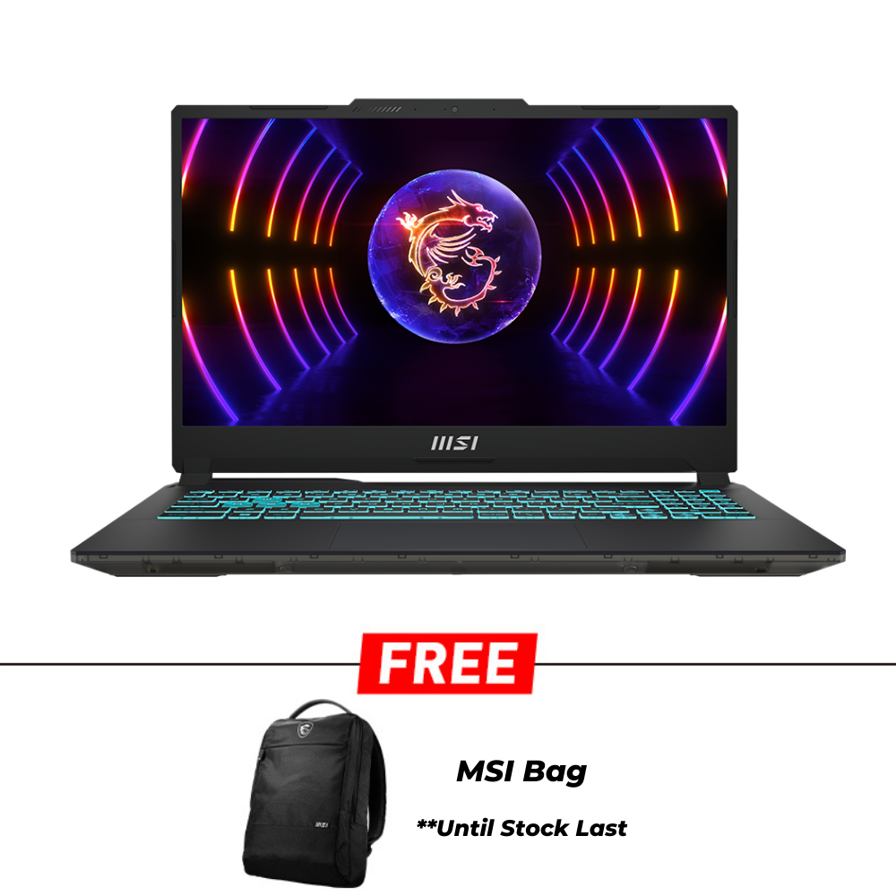 MSI Cyborg 15 A12VF-292MY Gaming Laptop (Translucent Black) | i5-12450H | 16GB RAM 512GB SSD | 15.6"FHD 144Hz | NVD RTX4060 | Blue Backlit Gaming KB | W11 | 2Y Warranty