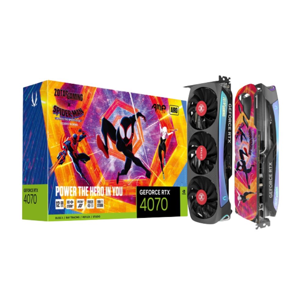 Zotac RTX 4070 12GB GDDR6X 192Bit AMP AIRO SPIDER-MAN Edition VGA Graphics Card