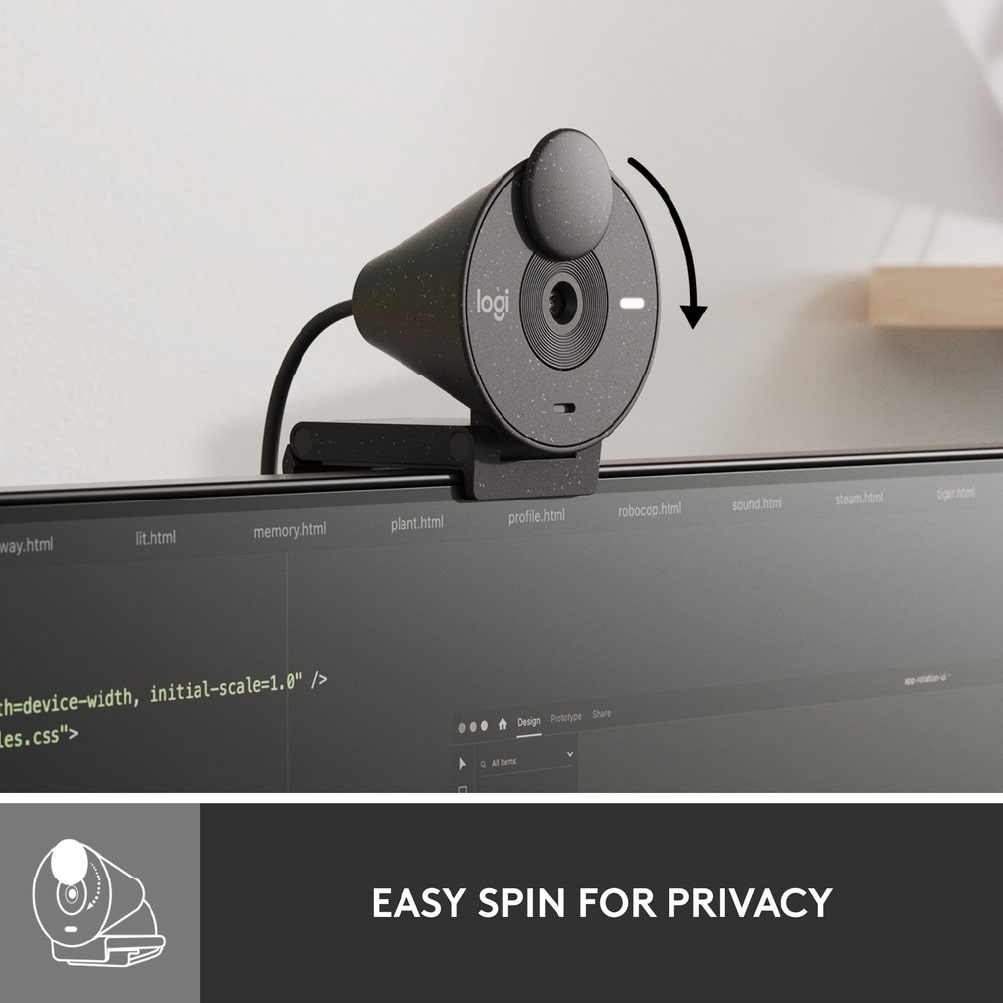 Logitech Brio 300 Brio 300 Full HD Webcam with Privacy Shutter