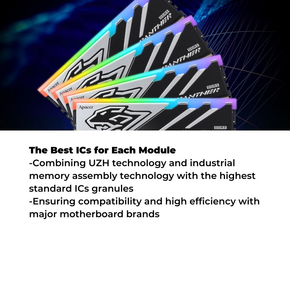 Apacer Panther RGB DDR5 Desktop Ram DIMM Kit of 2
