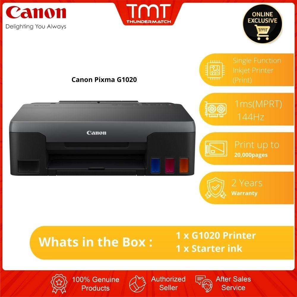 [CLEARANCE] Canon Pixma G1020 Single Function Inkjet Printer (Print) G-Series ( 1-800-18-2000 )