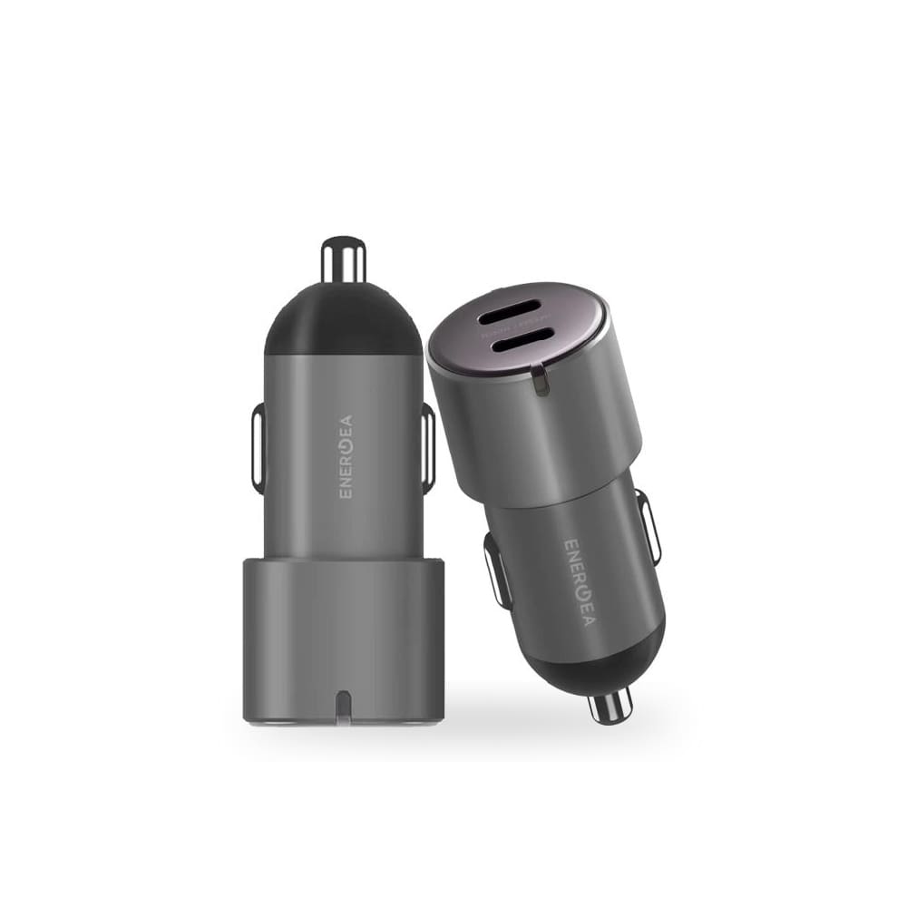 Energea AluDrive D60 66W Car Charger Duo USB-C Ports Aluminium