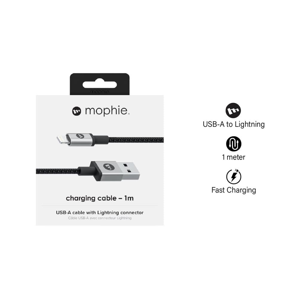 Mophie USB-A to Lightning Fast Charge Cable - 1 meter