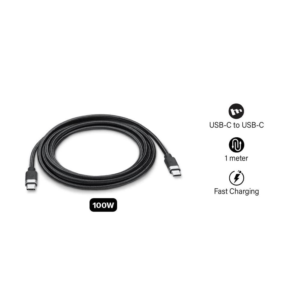 Mophie 100W USB-C to USB-C Fast Charge Cable - 1 meter