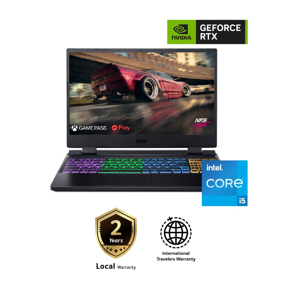 Acer Nitro 5 AN515-58-51AB Gaming Laptop | i5-12450H | 8GB RAM 512GB SSD | 15.6''FHD (144Hz) | RTX3050 4GB | 4 Zone RGB KB | Win11 | 2Y Warranty