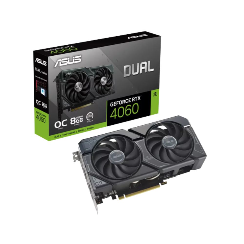 [Nvidia x Asus] ASUS Dual GeForce RTX 4060 OC Edition 8GB GDDR6 128Bit Graphics Card