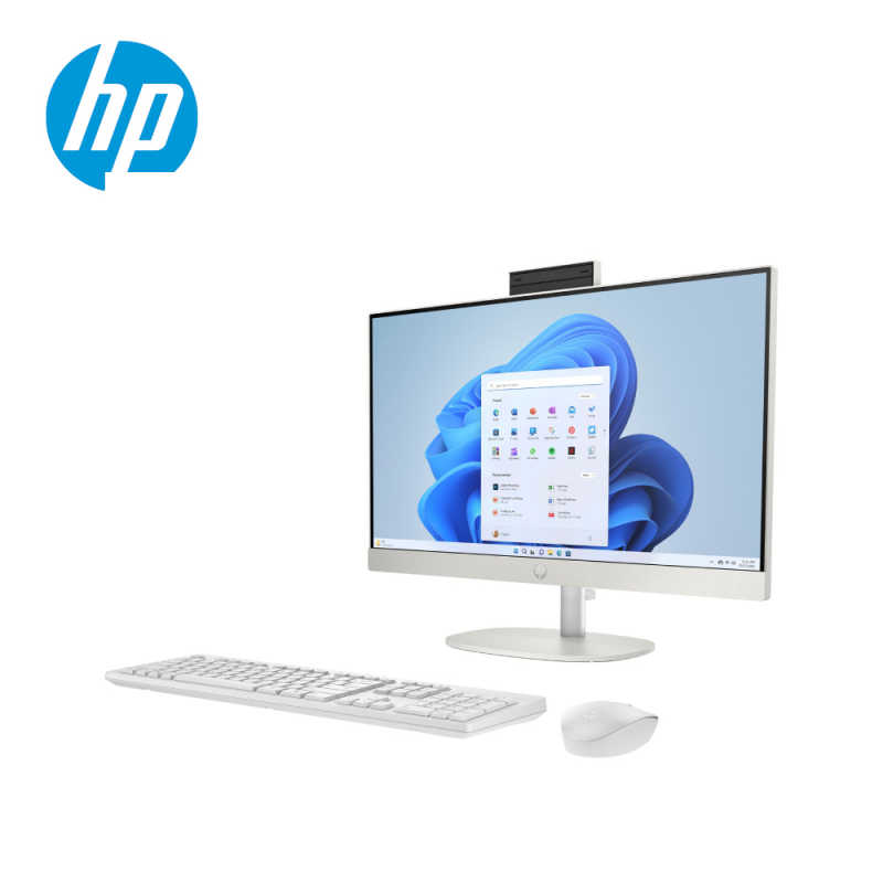 HP AIO 24-CR0021D All in One Desktop (Shell White) | AMD Athlon Silver 7120U
