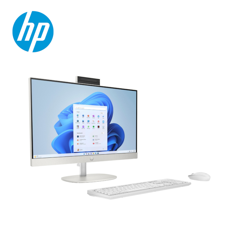 HP AIO 24-CR0021D All in One Desktop (Shell White) | AMD Athlon Silver 7120U | 8GB RAM 512GB SSD | 24" FHD | AMD Radeon | HP Wired KB&MSE | MS Office H&S 2021 | Win11 | 3Y Warranty