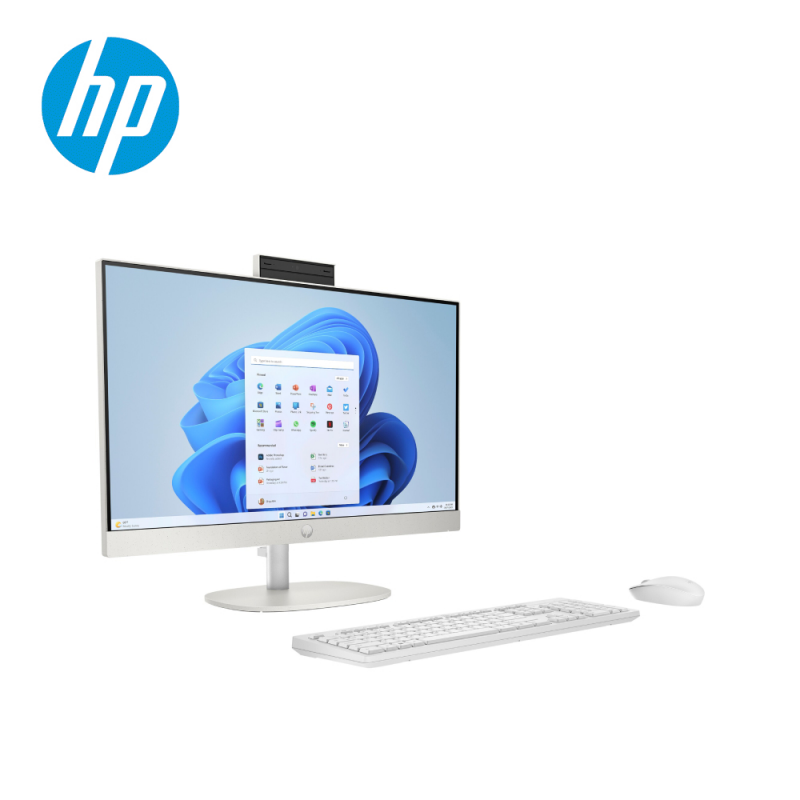 HP AIO 24-CR0021D All in One Desktop (Shell White) | AMD Athlon Silver 7120U