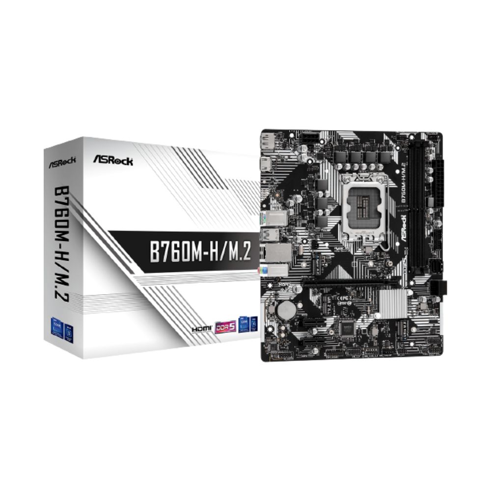 Asrock LGA1700 Intel B760M-H/M.2 mATX Motherboard