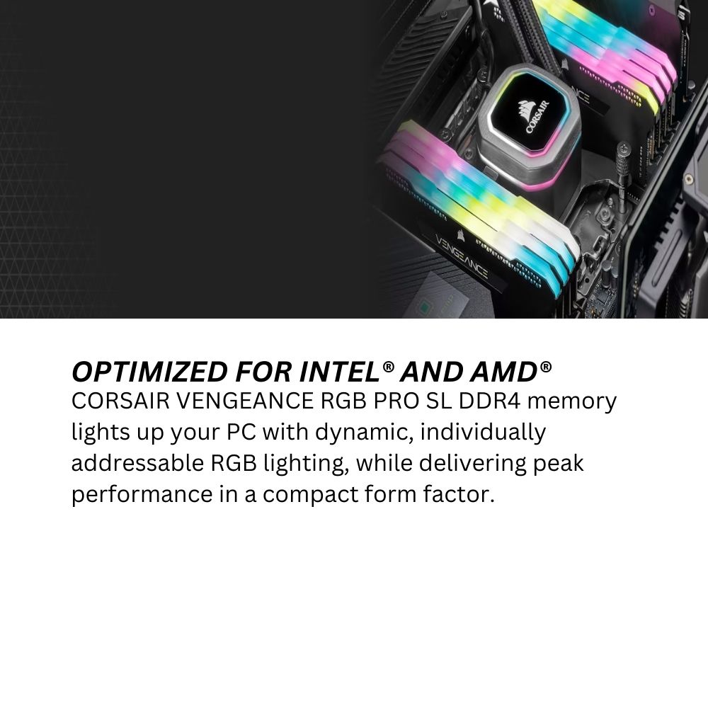 Corsair Vengeance RGB PRO SL DDR4 Desktop Ram DIMM Kit of 2