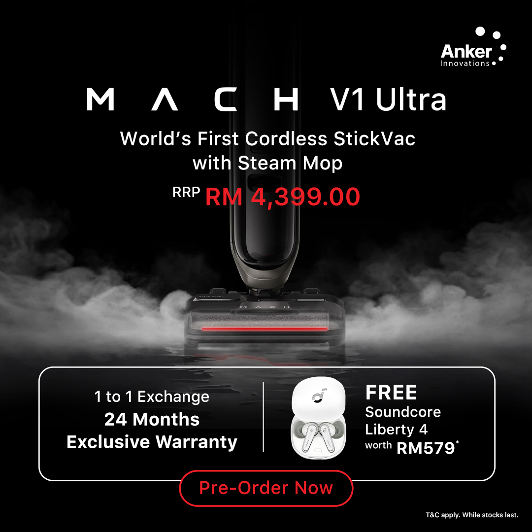 [SEPTEMBER EXCLUSIVE] Anker MACH V1 Ultra Vacuum l 16,800 Pa Ultra-Powerful Suction l All-in-one design for complete floor cleaning