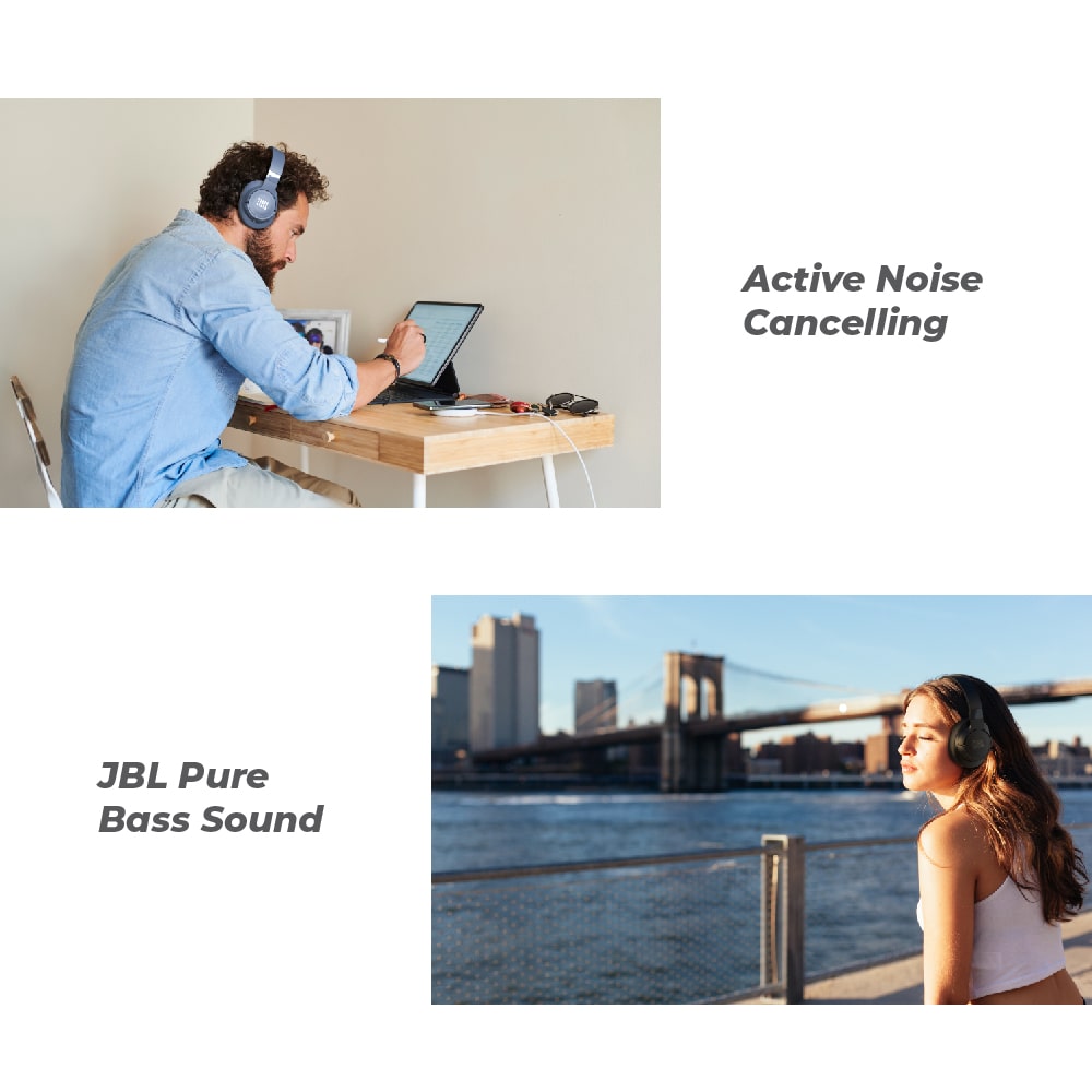 JBL TUNE 760NC Wireless Over-Ear ANC Headphones with Built-in Microphone
