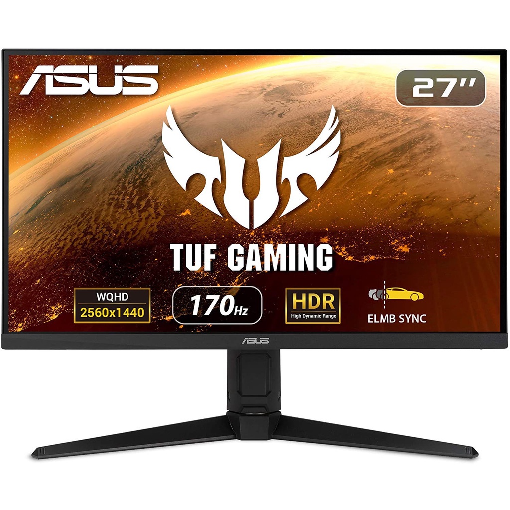 Asus VG27AQL1A TUF 27" Gaming Monitor | 1ms MPRT | WQHD 2560x1440 | 144Hz(OC 170Hz) | IPS Panel | HDMI & DP | HA Stand(H/S/P) | Speaker | DisplayHDR 400 | sRGB 130% | G-SYNC Compatible | 3Y Warranty